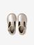 Baby girl's leather Mary Janes with buckle iridescent beige+white - vertbaudet enfant 