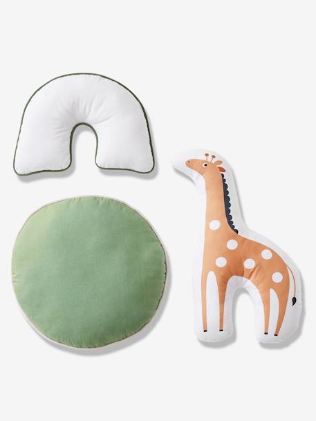 Lot de 3 coussins animaux TANZANIE MIEL - vertbaudet enfant 
