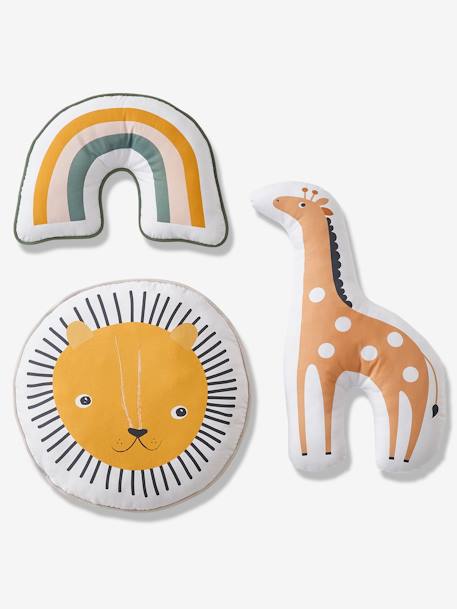 Lot de 3 coussins animaux TANZANIE MIEL - vertbaudet enfant 