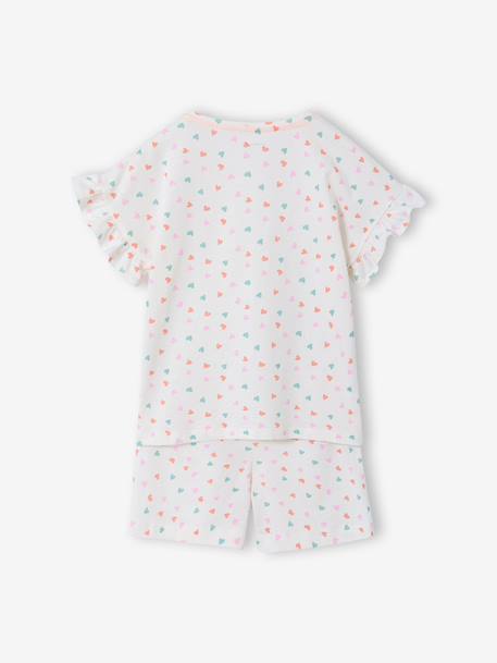 Pack of 2 pyjama shorts with hearts ecru - vertbaudet enfant 