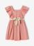 Occasion Wear Dress with Golden Sash for Girls blush+white - vertbaudet enfant 
