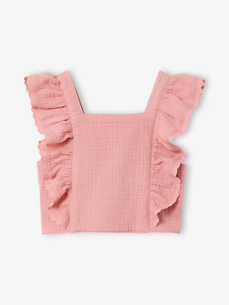Occasion Wear Blouse & Frilled Skirt Combo blush+sage green - vertbaudet enfant 