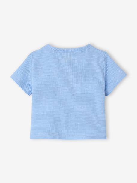 Organic cotton baby t-shirt blue+emerald green - vertbaudet enfant 