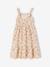 Mid-length dress with a floral print ecru - vertbaudet enfant 