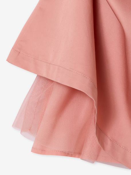 Occasion Wear Dress with Golden Sash for Girls blush+white - vertbaudet enfant 
