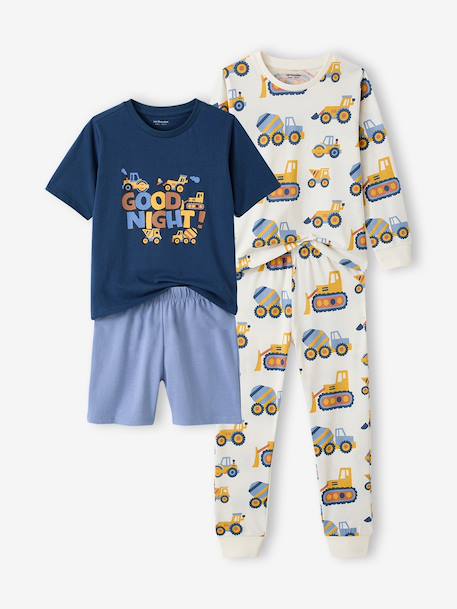 Pack of 2 short and long pyjamas ocean blue - vertbaudet enfant 