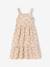 Mid-length dress with a floral print ecru - vertbaudet enfant 