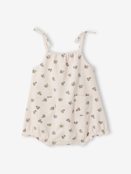 Combinaison bébé fille coton bio rose pâle - vertbaudet enfant 