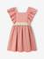 Occasion Wear Dress with Golden Sash for Girls blush+white - vertbaudet enfant 