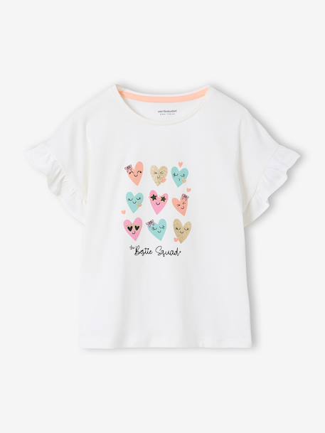Pack of 2 pyjama shorts with hearts ecru - vertbaudet enfant 