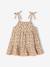 Baby girl's organic cotton dress with braces beige+striped pink - vertbaudet enfant 