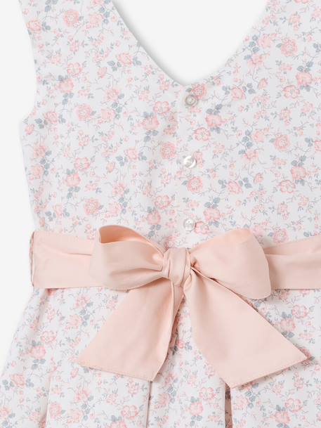 Occasion Wear Dress with Floral Print, for Girls light blue+pale pink+printed pink+printed white+white - vertbaudet enfant 
