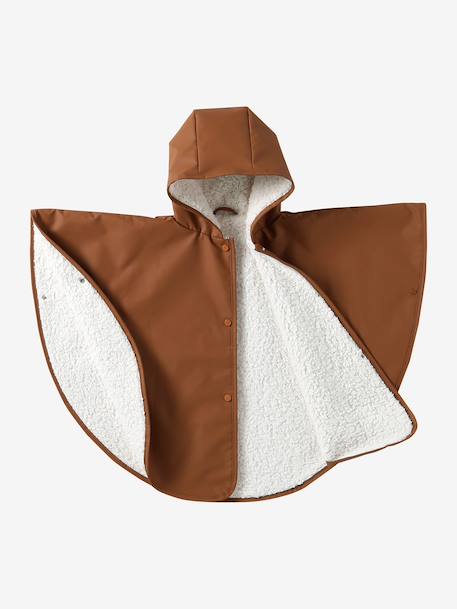 Poncho bébé pour siège-auto caramel - vertbaudet enfant 