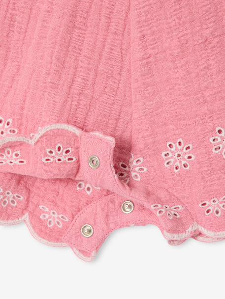 Girl's short jumpsuit rose - vertbaudet enfant 