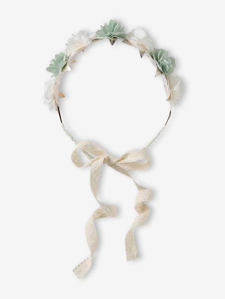 Sage green flower garland sage green - vertbaudet enfant 