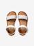 Girls' leather buckle sandals white - vertbaudet enfant 