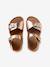 Leather buckle sandals gold+pale pink - vertbaudet enfant 