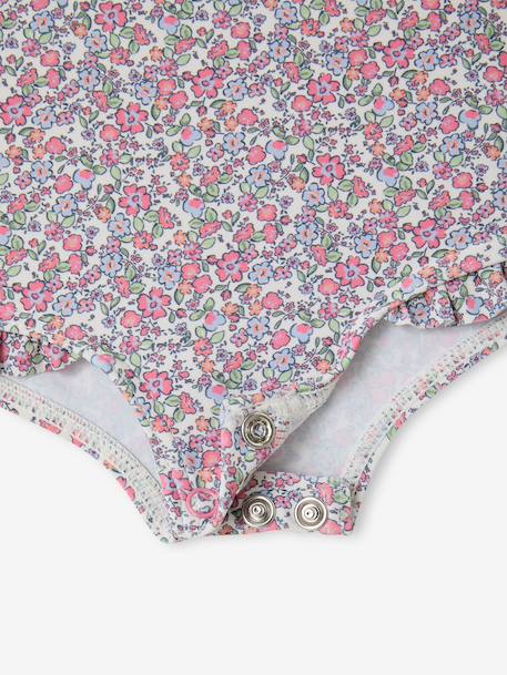 UV protective long-sleeved swimsuit ecru - vertbaudet enfant 