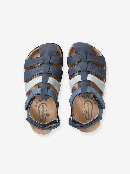 Boys' touch-fastening sandals set blue - vertbaudet enfant 