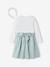 Set of skater dress, bolero and band for head accessories for hair sage green+white - vertbaudet enfant 