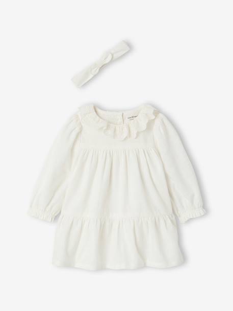 Dress and band for head accessories for hair set ecru - vertbaudet enfant 