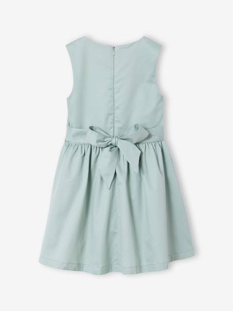 Set of skater dress, bolero and band for head accessories for hair sage green+white - vertbaudet enfant 