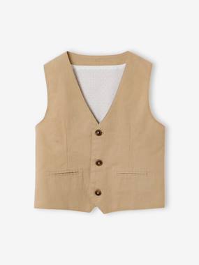 Boys-Occasion Wear Cotton/Linen Waistcoat for Boys