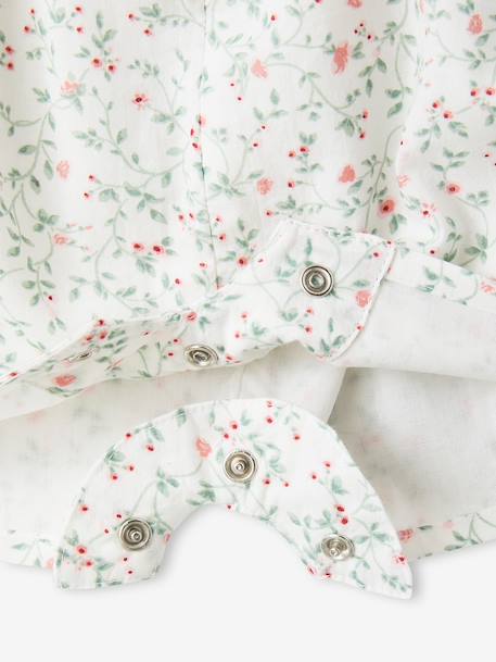 Floral playsuit for baby girls printed white - vertbaudet enfant 