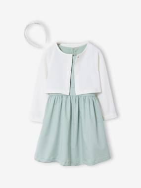 -Ensemble robe patineuse boléro serre-tête