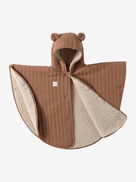 Poncho bébé 18-36 mois pour siège-auto cappuccino - vertbaudet enfant 