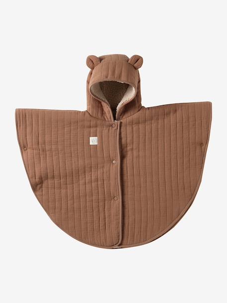 Poncho bébé 18-36 mois pour siège-auto cappuccino - vertbaudet enfant 
