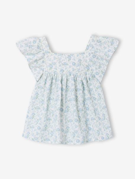 Cotton gauze short and top set blush+sage green - vertbaudet enfant 