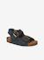 Boys' leather buckle sandals blue - vertbaudet enfant 