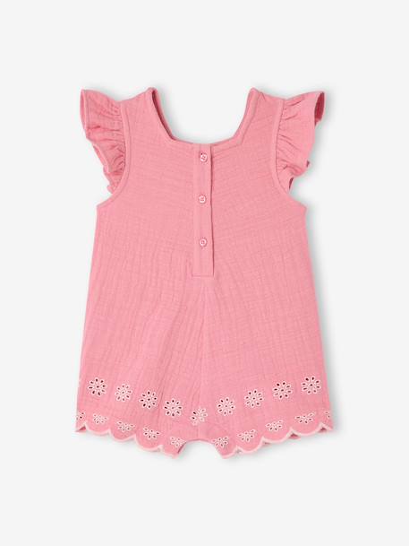 Girl's short jumpsuit rose - vertbaudet enfant 