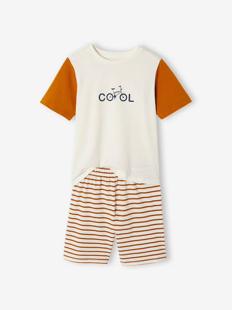 Lot 3 pyjamas vélo long et court caramel - vertbaudet enfant 