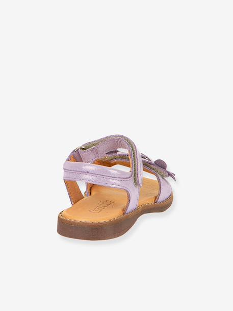Pair of LORE FLOWERS Leather Sandals for Girls, FRODDO blue+blush+deep blue+gold+golden pink+lavender+red+rose+tomato red - vertbaudet enfant 