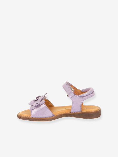 Pair of LORE FLOWERS Leather Sandals for Girls, FRODDO blue+blush+deep blue+gold+golden pink+lavender+red+rose+tomato red - vertbaudet enfant 