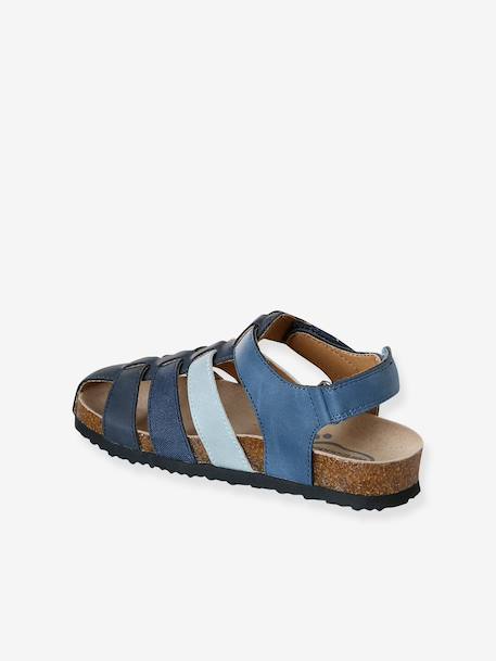Boys' touch-fastening sandals set blue - vertbaudet enfant 