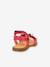 Pair of LORE FLOWERS Leather Sandals for Girls, FRODDO blue+blush+deep blue+gold+golden pink+lavender+red+rose+tomato red - vertbaudet enfant 