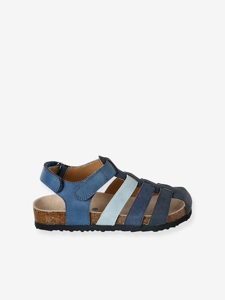 Boys' touch-fastening sandals set blue - vertbaudet enfant 