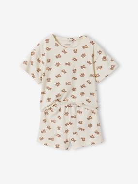 Fille-Lot 2 pyjamas ours court et long