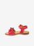 Pair of LORE FLOWERS Leather Sandals for Girls, FRODDO blue+blush+deep blue+gold+golden pink+lavender+red+rose+tomato red - vertbaudet enfant 