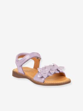 -Pair of LORE FLOWERS Leather Sandals for Girls, FRODDO 
