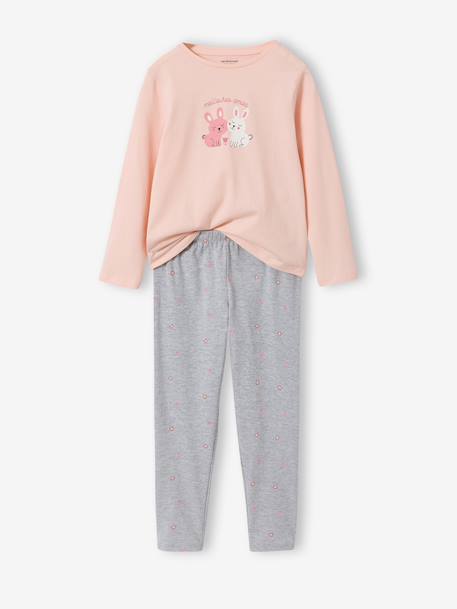 Pack of 2 short and long rabbit pyjamas marl grey - vertbaudet enfant 