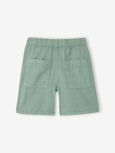 Bermuda garçon élastique bleu jean+jaune pastel+vert sapin - vertbaudet enfant 