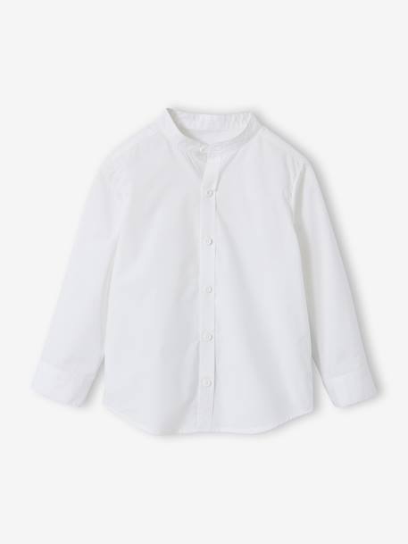 Ceremony suit with Mao collar shirt, jacket and trousers for boys aqua green+beige+sky blue - vertbaudet enfant 