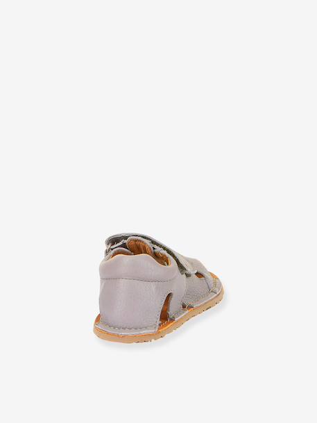 Closed BAREFOOT FLEXY AVI Sandals for Children, FRODDO light grey+navy blue - vertbaudet enfant 