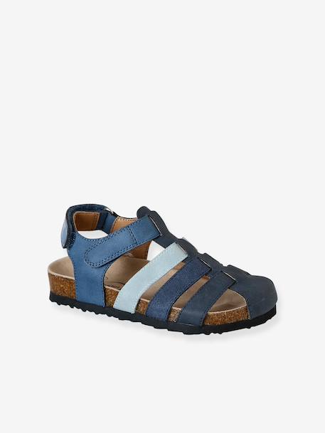 Boys' touch-fastening sandals set blue - vertbaudet enfant 
