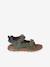 Boys' textile touch-fastening sandals khaki - vertbaudet enfant 