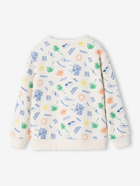 Round-neck sweatshirt for boys ecru - vertbaudet enfant 